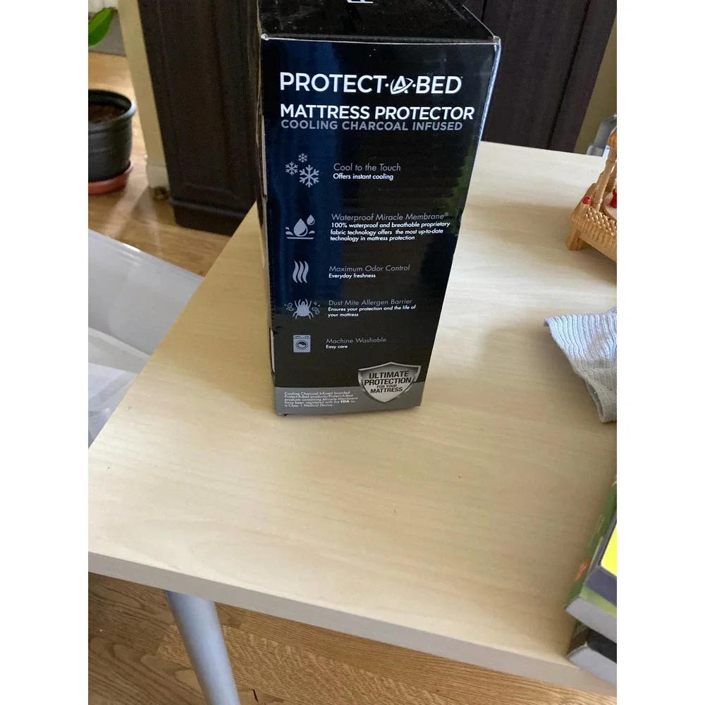 Protect a Bed Mattress protector charcoal infused king new